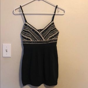 Black Beaded Tank Top